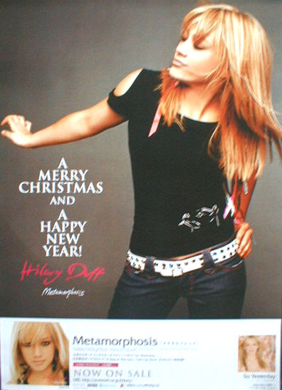 ヒラリー・ダフ 「Metamorphosis」 A MERRY CHRISTMAS AND A HAPPY NEW YEAR！のポスター